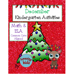 December - Kindergarten Activities - Math & Reading Skills